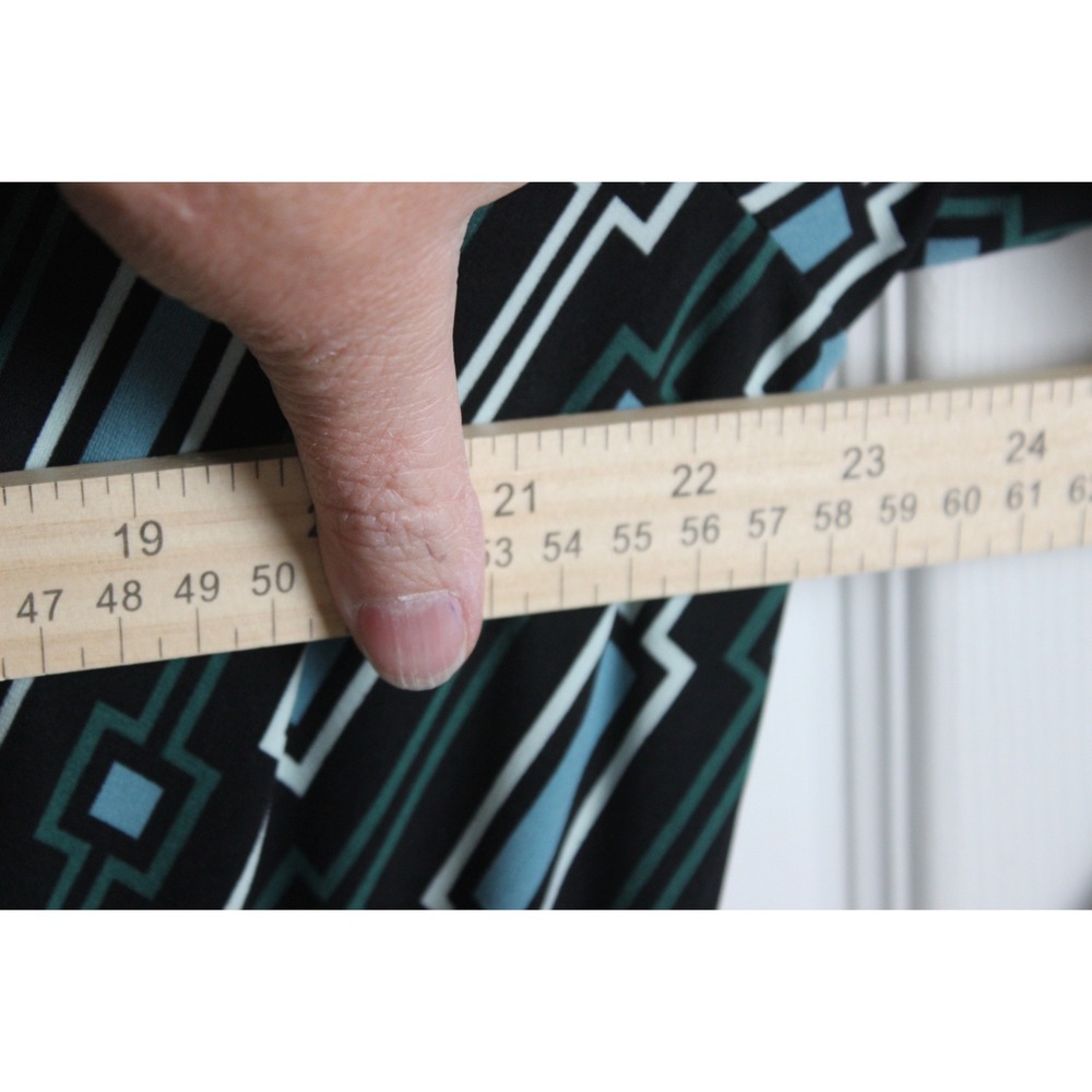 Lane Bryant Faux Wrap Midi Dress Geometric Print Long Sleeve Size 22 24 - Picture 6 of 9